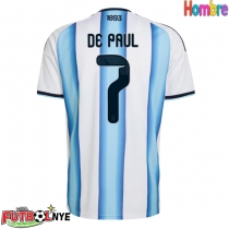 Camiseta Argentina Rodrigo De Paul #7 Primera Equipación Mundial 2026 manga corta